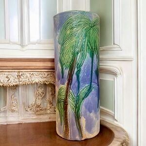 Antique Drip Glaze Rustic Ceramic Art Pottery Vase (10.5”/5lbs)